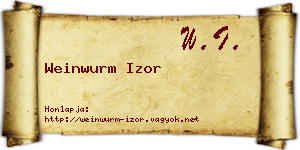 Weinwurm Izor névjegykártya